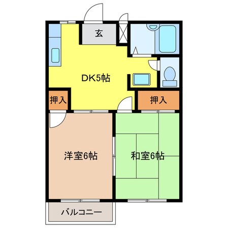 サンハイツ柄山の物件間取画像